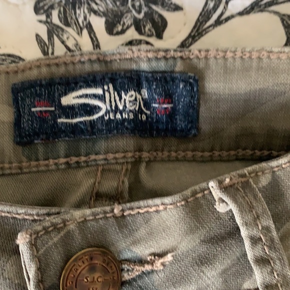 Silver skinny cargo pants - Picture 2 of 5